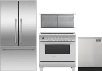 4 Piece Package Includes Refrigerator, Range, Hood And Dishwasher
